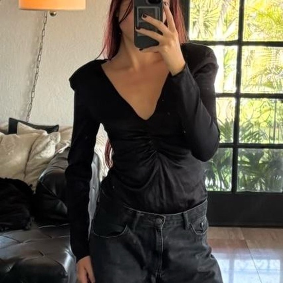 Black Zara Silky Bodysuit - Picture 5 of 7